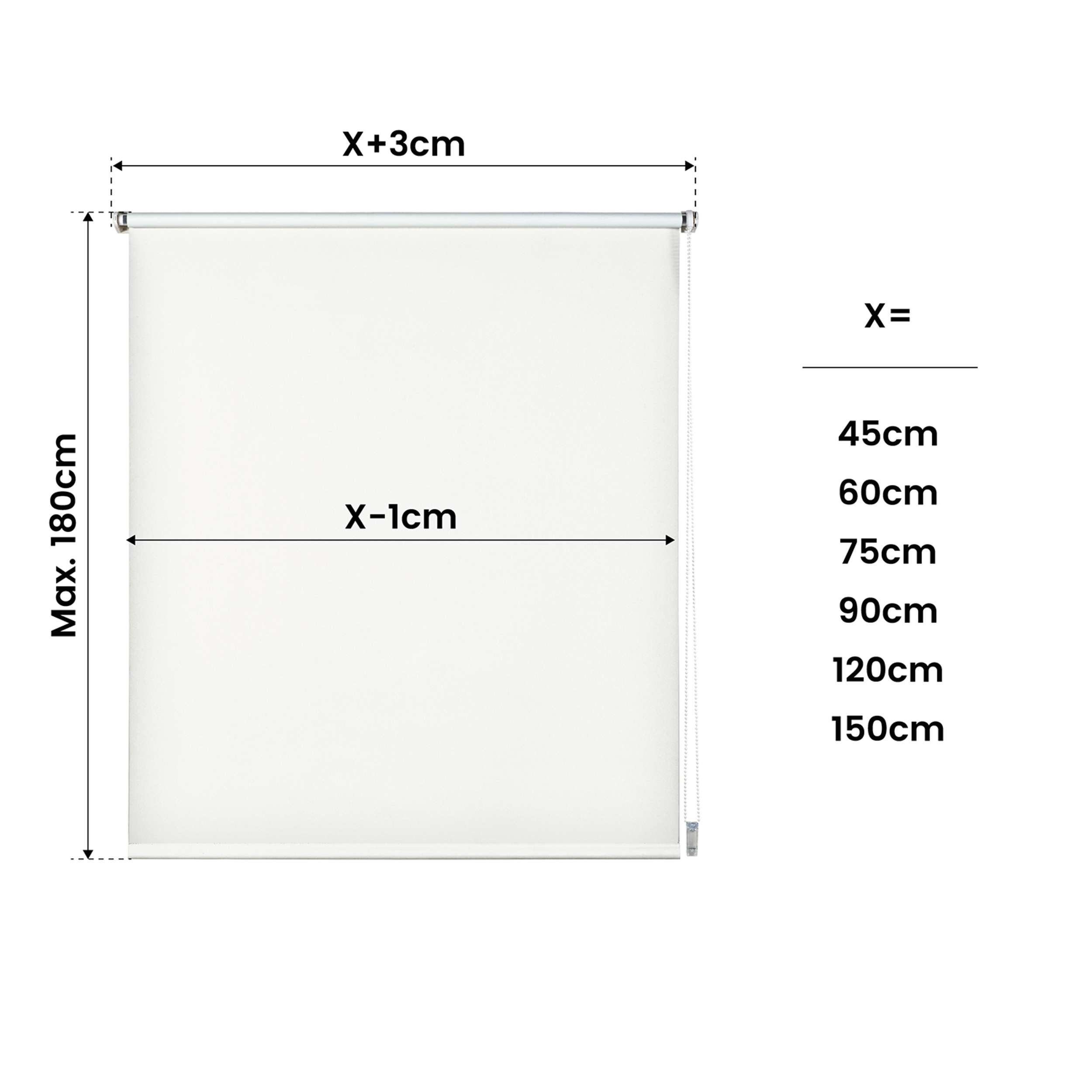 Estore de rolo blackout EasyFix, instalação de persiana sem furação branca 75x180 cm - 5