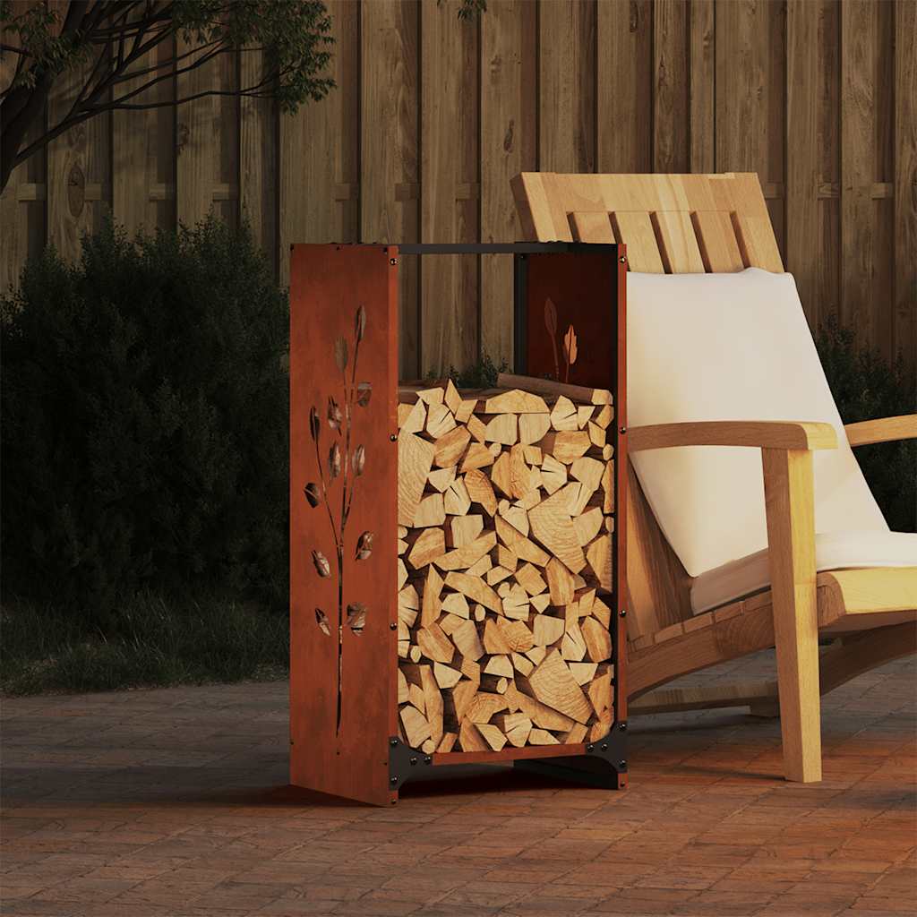 Stojak na drewno opałowe 40x30x80 cm Stal nierdzewna vidaXL