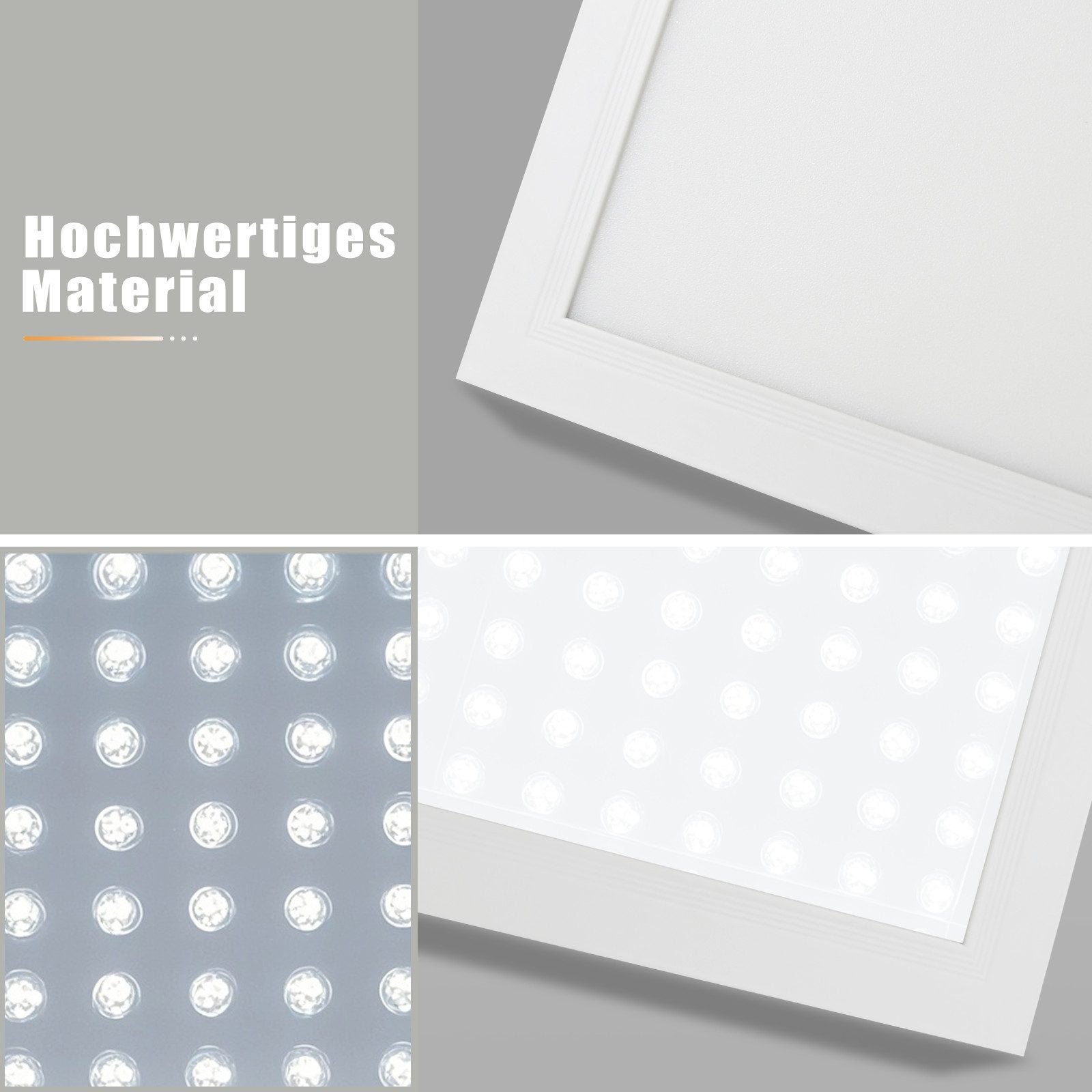 NETTLIFE Plafonnier LED dimmable 100x25 cm panneau de plafond plat long avec télécommande grand blanc 24W - 3