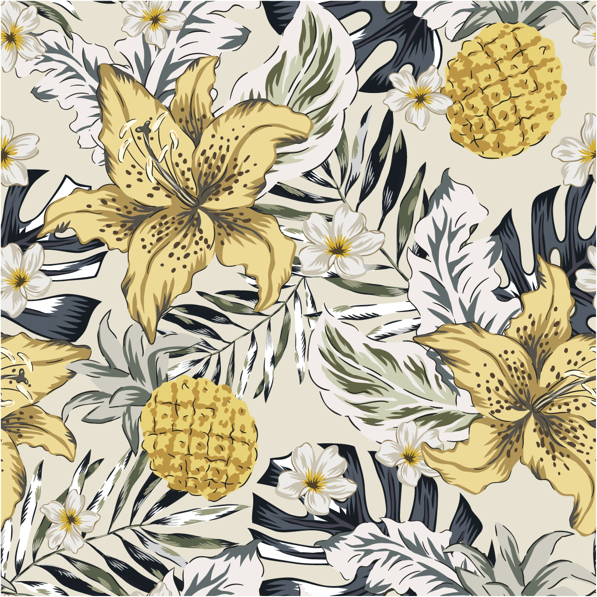 Adesivo carta da parati tropicale Varadero - Sticker adesivo - adesivi murali - 40x40cm - 2