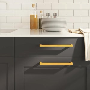 Tiradores De Aluminio Para Muebles Juego De 15 Tiradores De Cocina De 128 Mm, Color Negro, Tiradores De Puerta De Armario De Acero Inoxidable T Bar Asas De Cocina Tiradores Cocina Negros