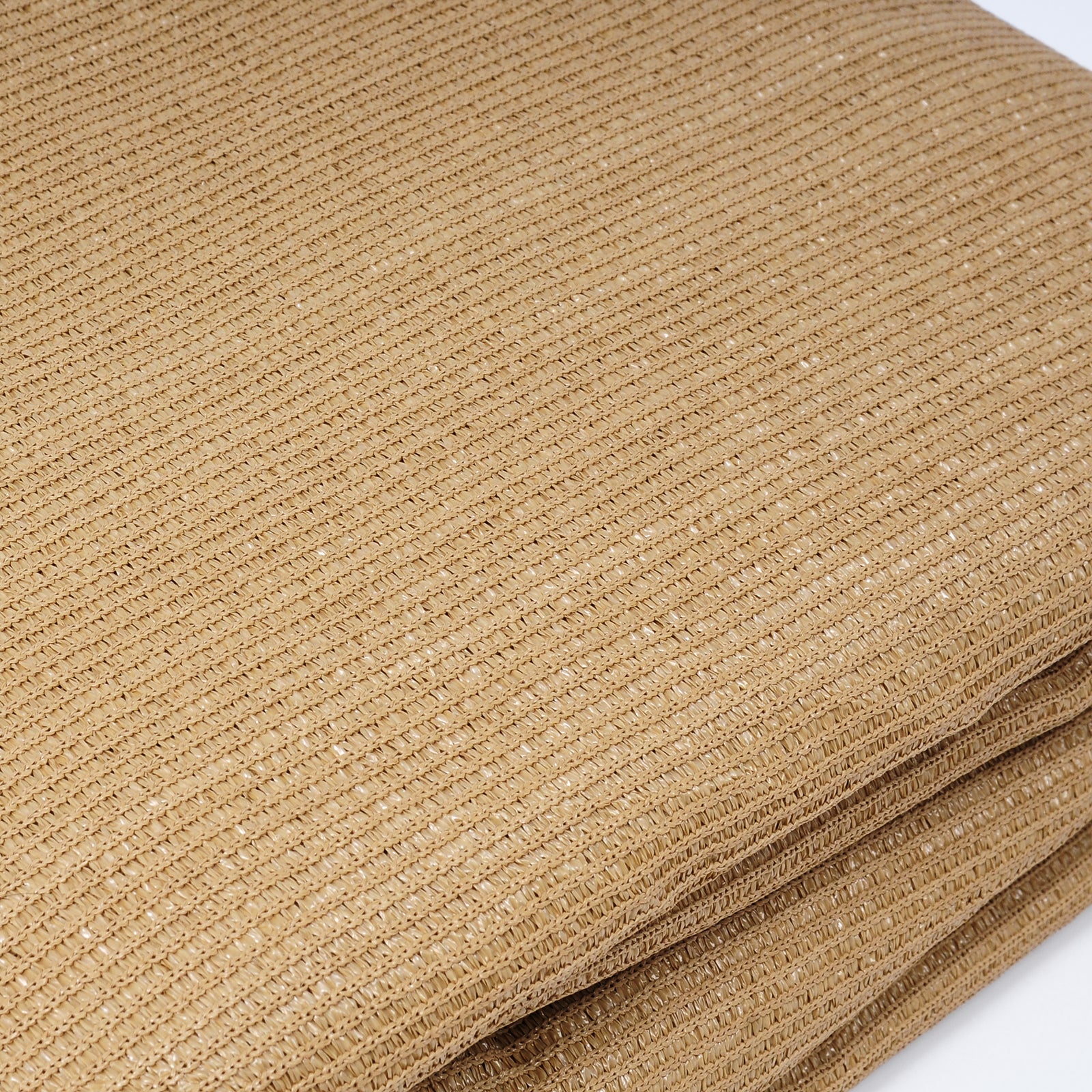 Voile d’ombrage carré 2x2 m, en HDPE, protection contre le soleil avec protection UV pour jardin/terrasse, Sable, WOLTU - 3