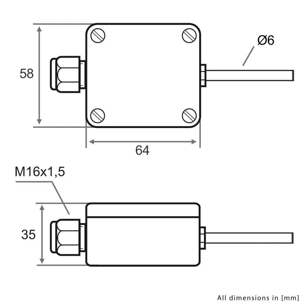 Sensore Temperatura Esterna IOVEO PT1000 - IP65, 2 Conduttori, Range -50°C A +90°C, Made In Germany - Foto 5
