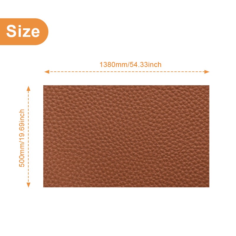 Patch de réparation autocollant cuir artificiel 50x138 cm LightBrown - 2