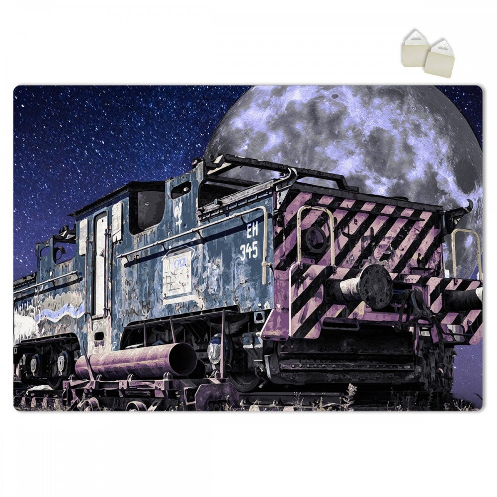 Poster Affiche Ancienne - Locomotives Et Train - Format 50x70 Cm - Déco Vintage