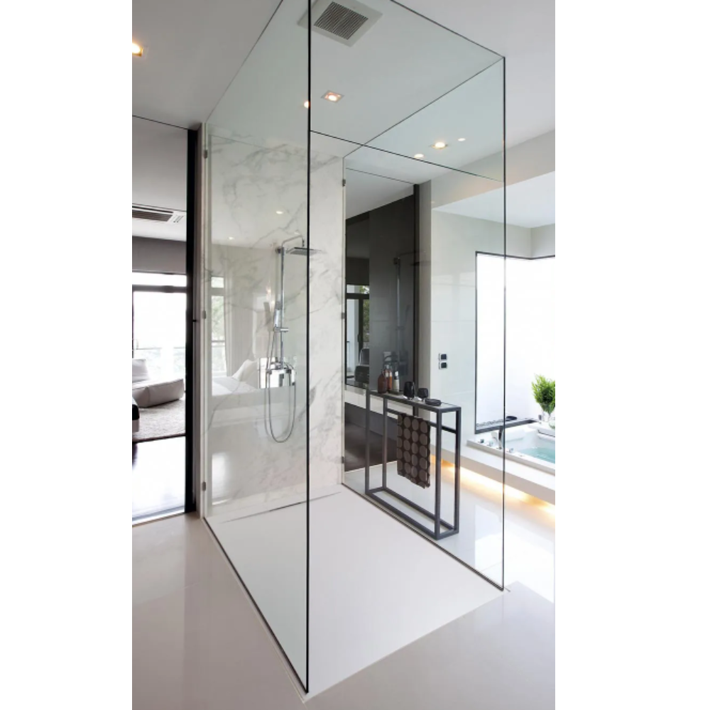 Piatto Doccia 80X160 cm Bianco Vulcano Line PLUS In Resina e Polvere Di Marmo Con Griglia Laterale IN MARMORESINA - FRASCIO - 6