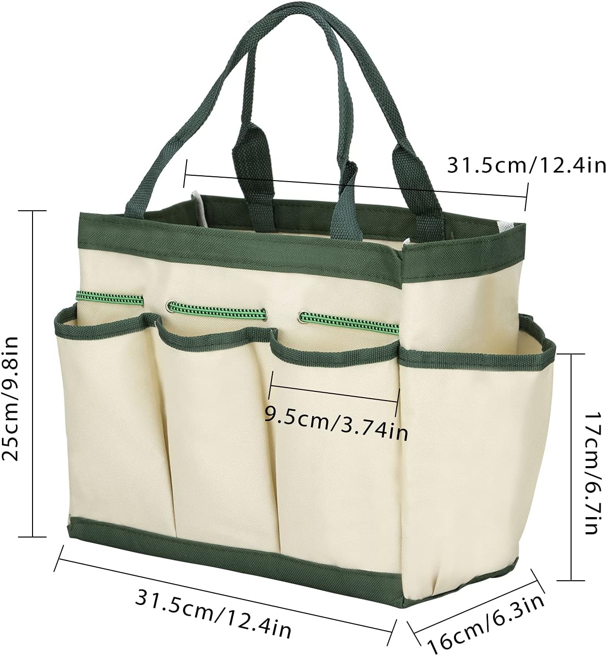 Bolsa de armazenamento de ferramentas de jardinagem com 9 bolsos, ferramenta de jardim - 2