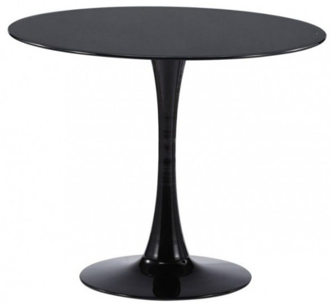 Table ronde Tulipa - Moderne et intemporel-Couleur Noir-Diamètre 80 cm ...