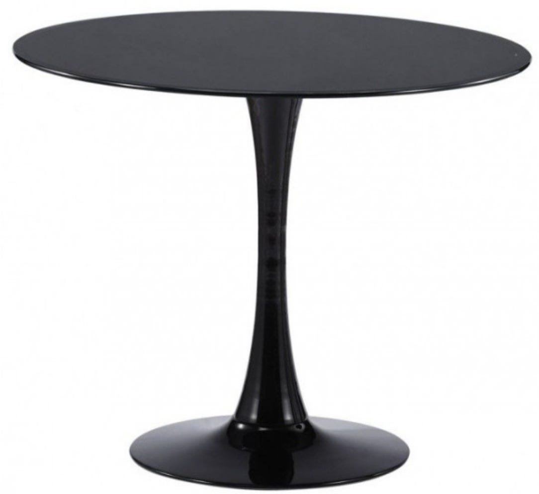 Table ronde Tulipa - Moderne et intemporel-Couleur Noir-Diamètre 80 cm ...