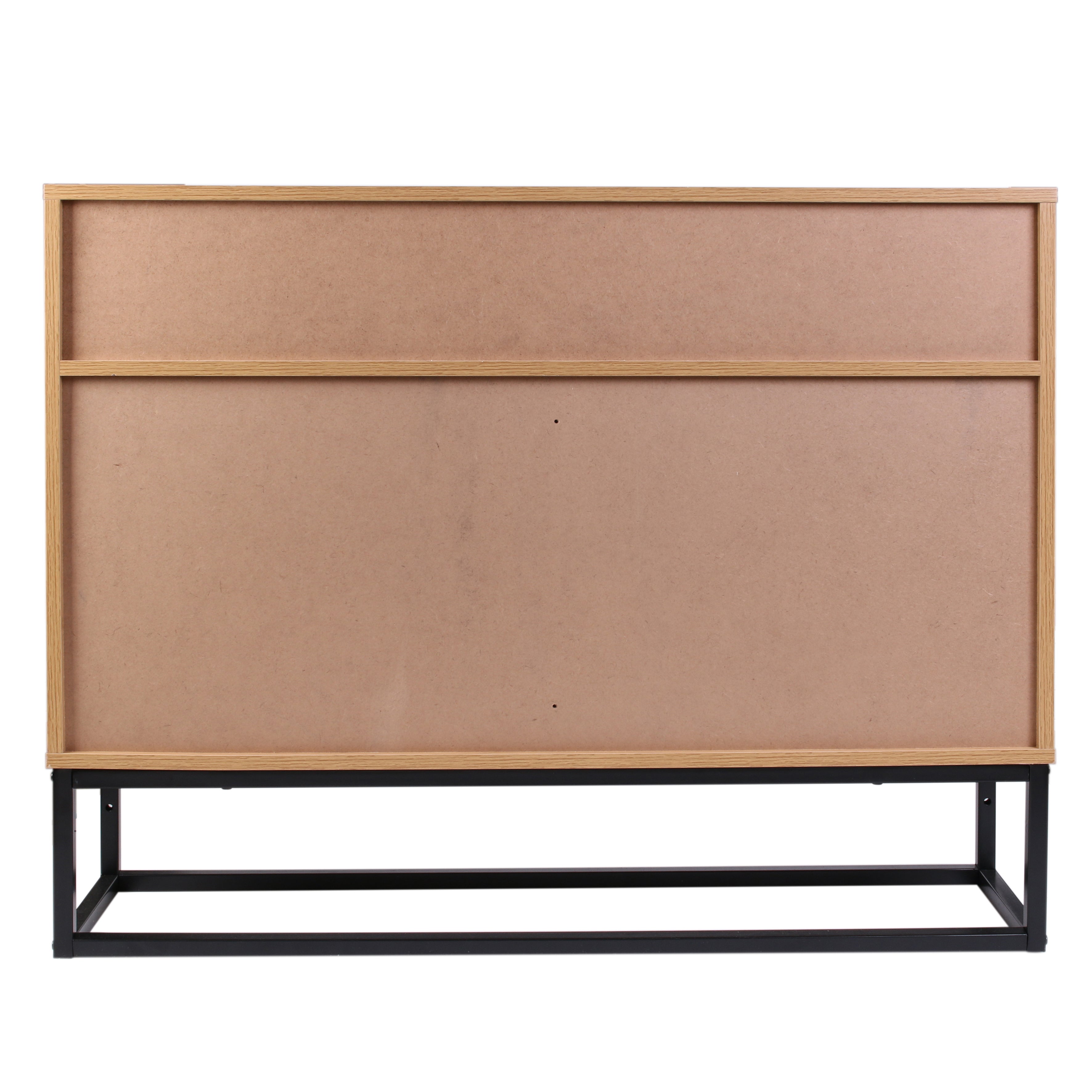 Buffet - Home Deco Factory - Abbott - Bois Et Métal - Marron Et Noir - 3