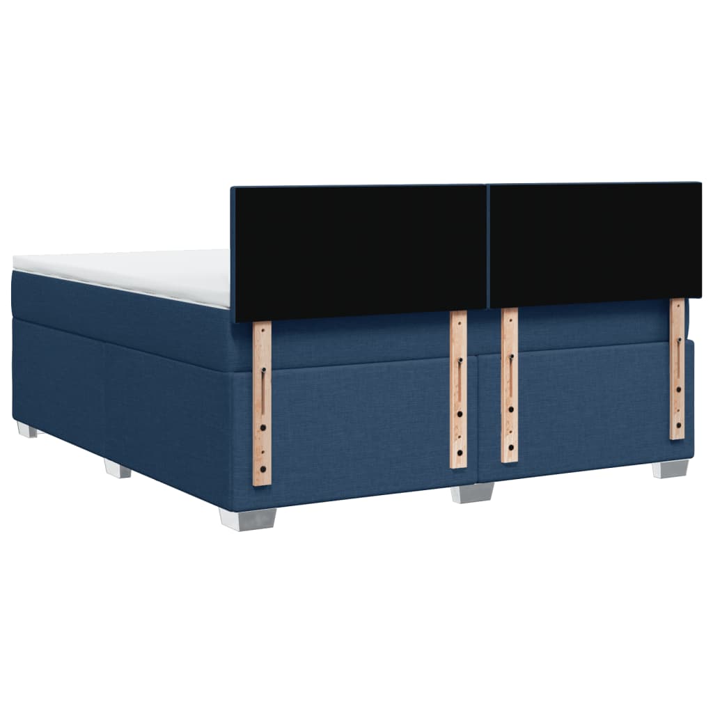 Sommier à lattes de lit avec matelas Bleu 180x200 cm Tissu - 9