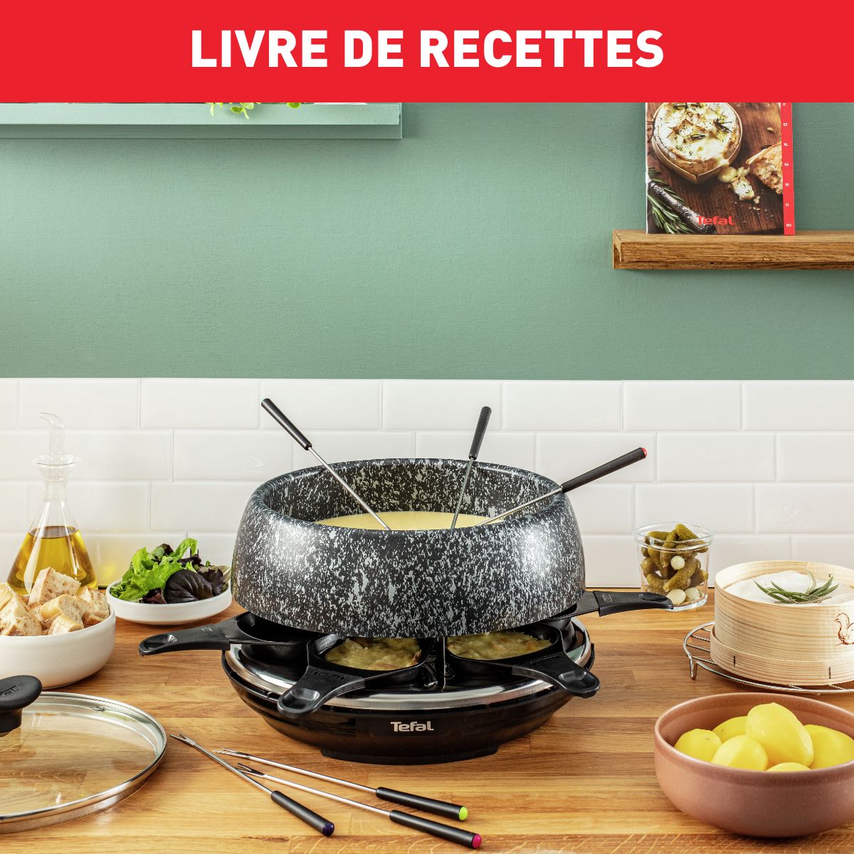 Raclette Fondue TEFAL Cheese'n'co 6 personnes RE12C812 - 4