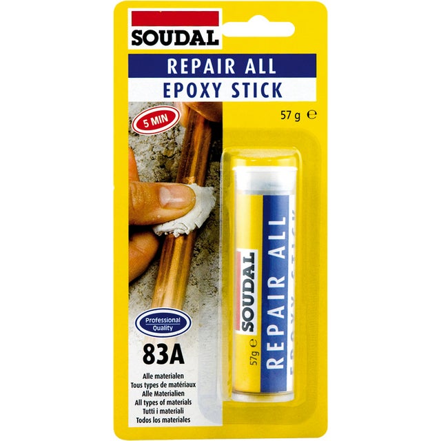 Stick de masilla epóxica Soudal 57g