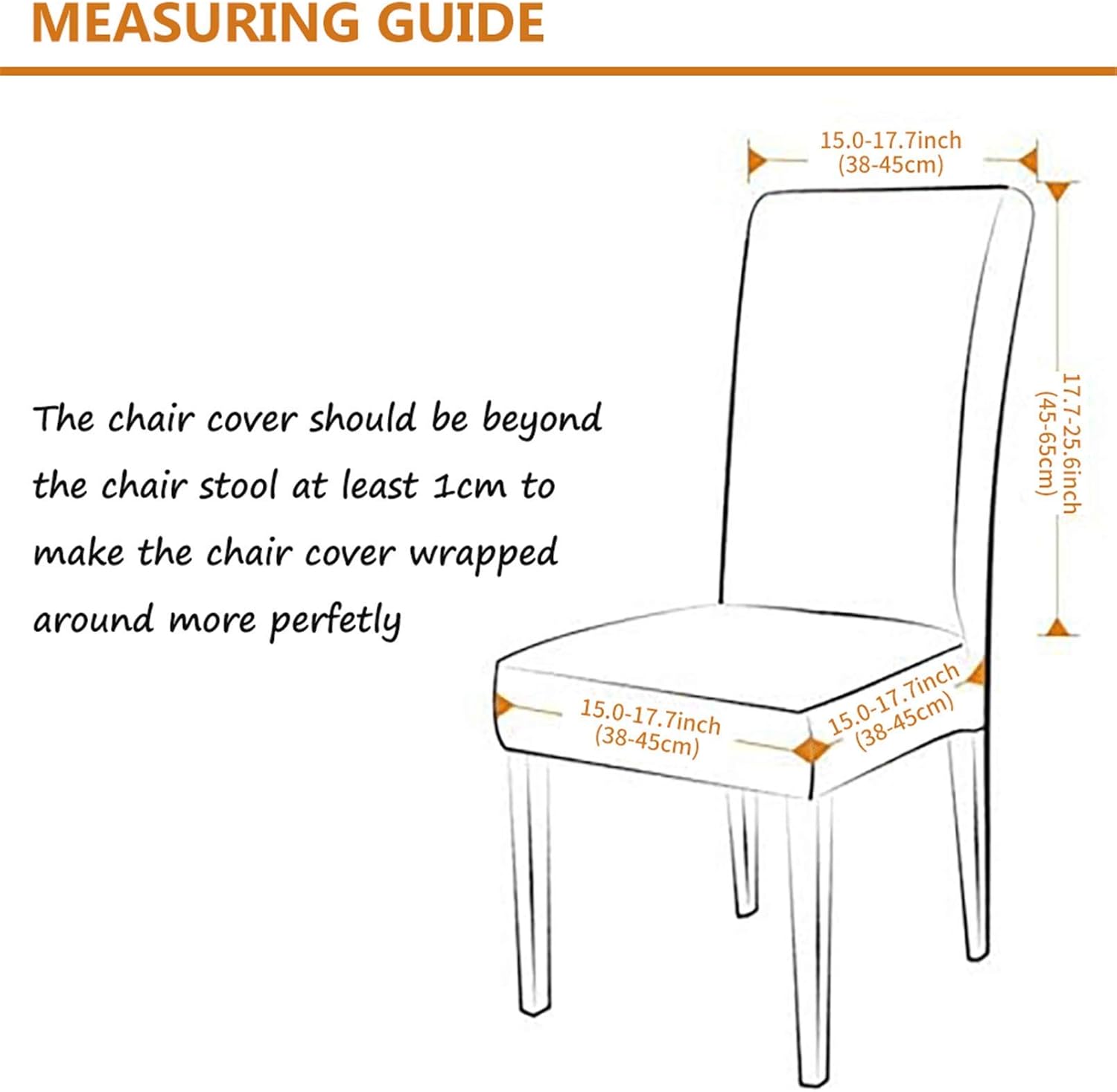 Conjunto de capas elásticas para cadeiras, 6, capa protetora universal, removível, lavável e durável para cadeiras de jantar, para casa e hotel - 7