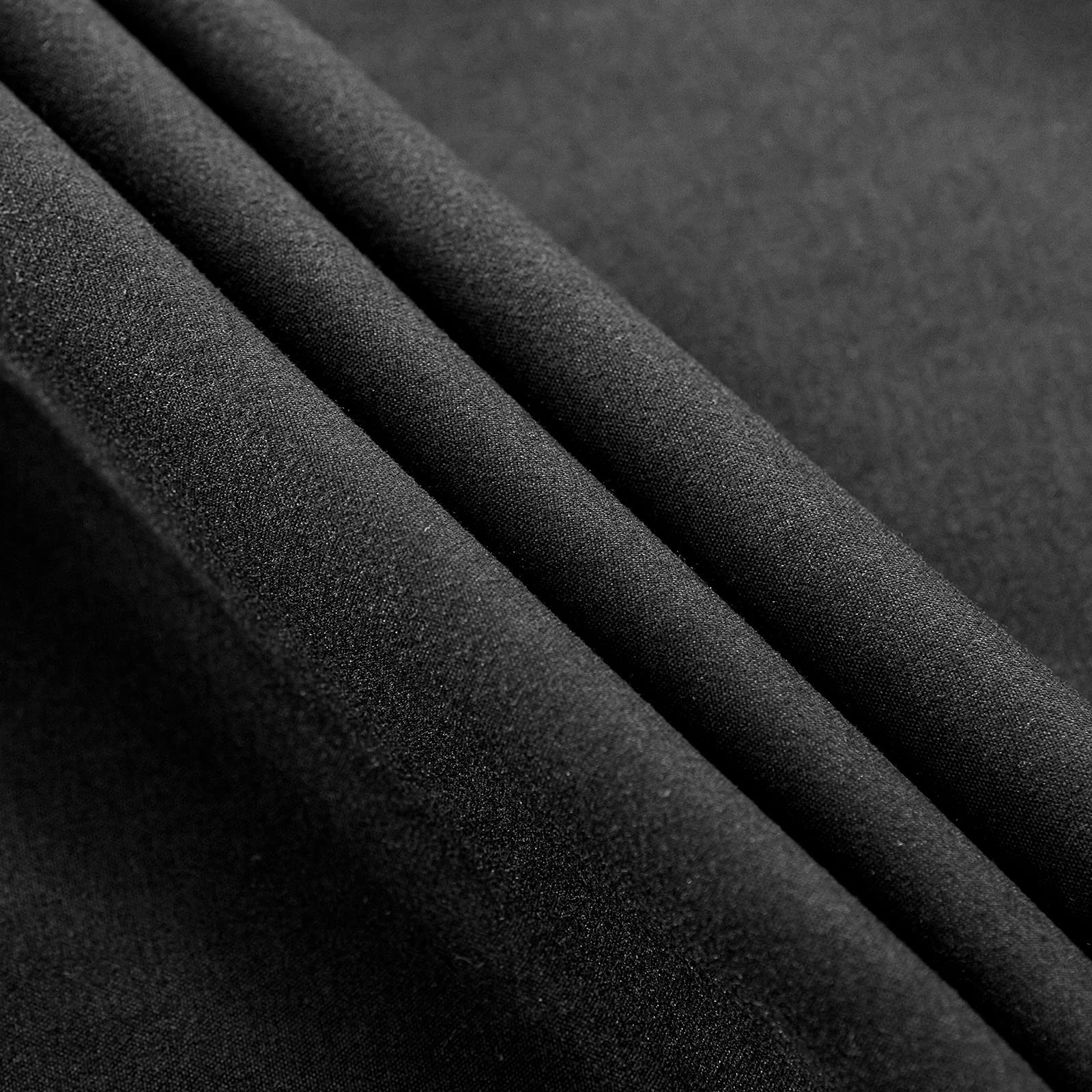 Kono Bedding Lenzuolo con angoli elasticizzati in microfibra spazzolata, profondità 30 cm, tasca (nero, 140 x 200 cm) - 3