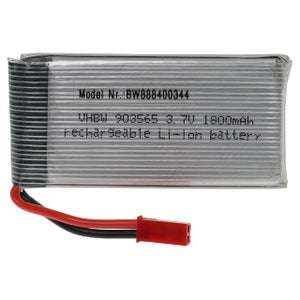 vhbw batteria con BEC compatibile con Rayline Helikopter MJX F645 F-45 modellismo (1500mAh, 7,4V, Li-Ion, 69 x 38 x 18 mm