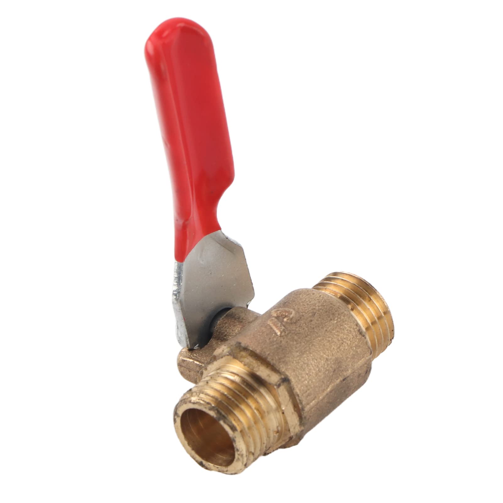 Lot de 5 vannes à boisseau sphérique à double filetage mâle G1/4 en laiton pour compresseur d'air - 6