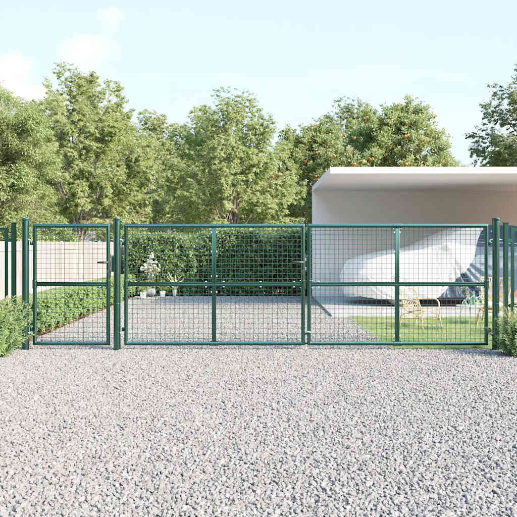 Vidaxl Puerta De Jardín De Malla 500X125 Cm Acero Galvanizado Verde , Leroy Merlin