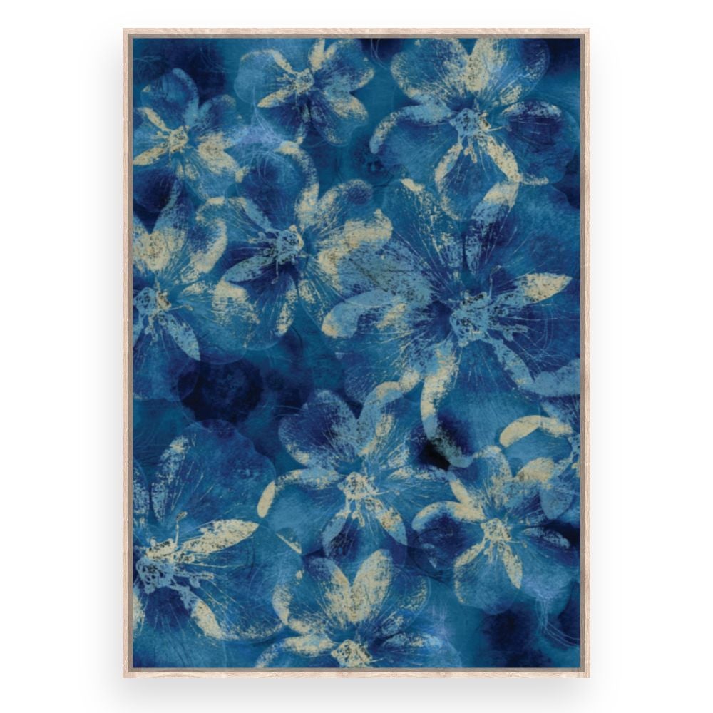 Toile encadrée Fleurs abstraites / 60x90cm / Cadre Effet naturel / Fabriqué en France / Déco murale / DADA ART - 3