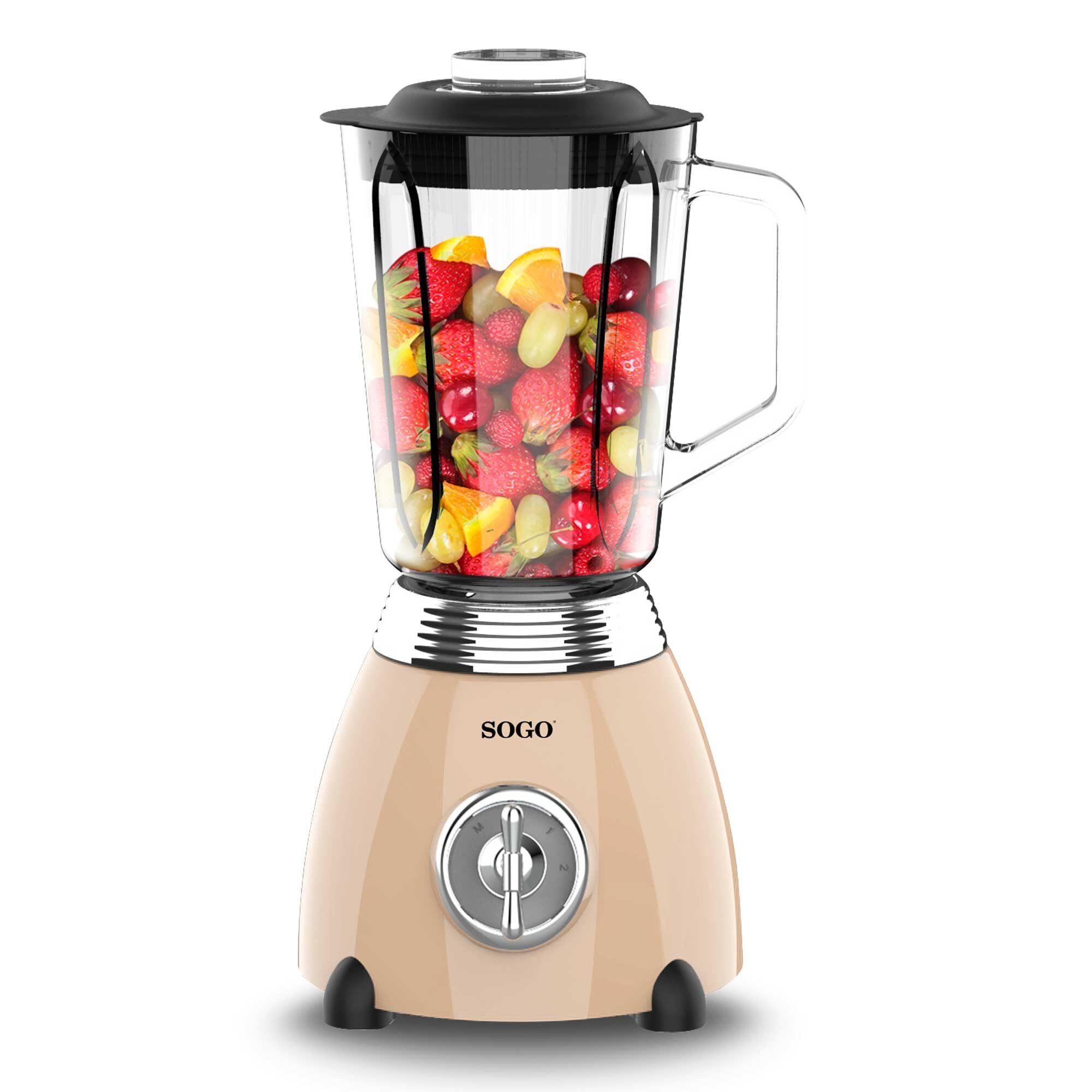 Sogo  Batidora De Jarra De Cristal Eternal Retro Serie Beige , Leroy Merlin