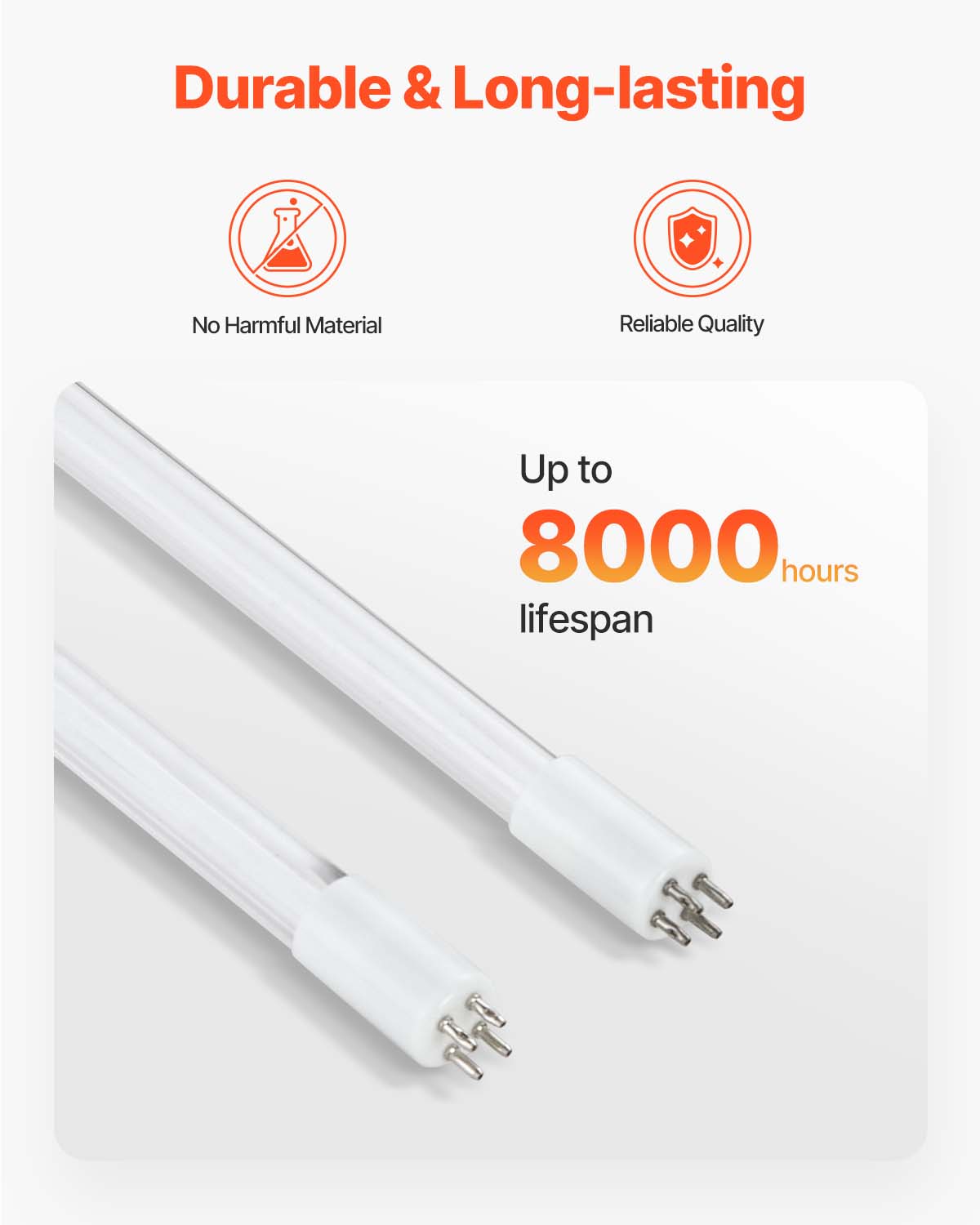 Purificador de Água UV VEVOR 25W 22,7 L/min,Filtro Ultravioleta em Aço Inoxidável,Filtração para Casa,Manchão de Quartzo,Chuveiro,Beber,Limpeza - 6