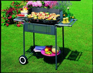 Ruote Per Barbecue In Plastica 15,2 Cm – Set 2 Pezzi, Diametro Foro 8-10 Mm, Nere Con Coprimozzo - 3
