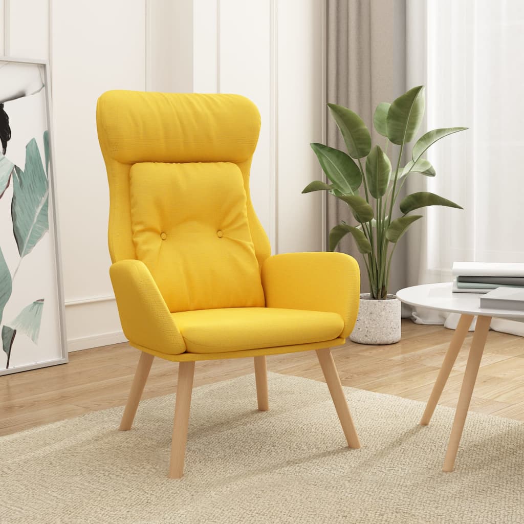 Sedia Relax Giallo Senape in Tessuto 340997