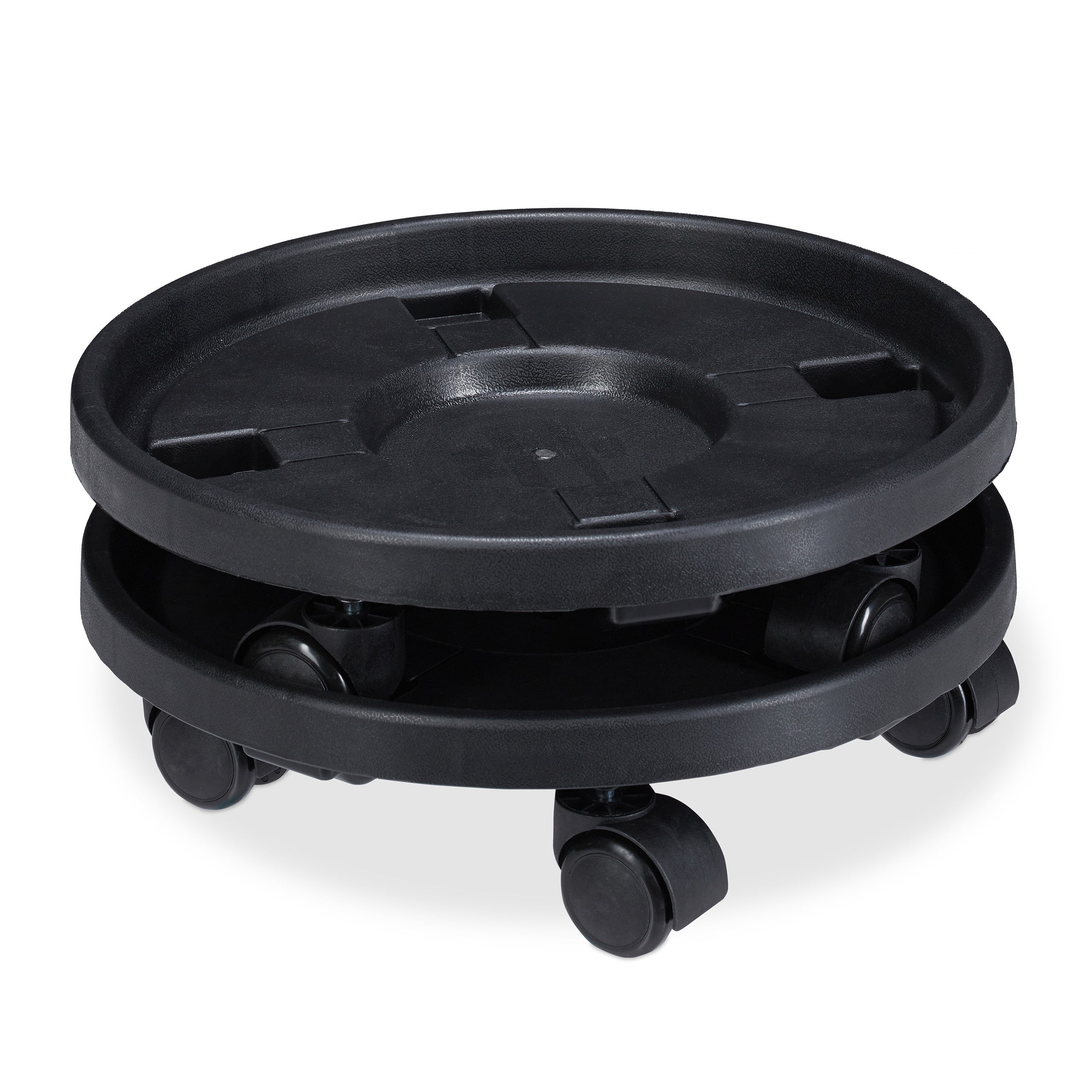 Plateau à roulettes pour plantes, jeu de 2, d.35,6 cm, support pour fleurs sur roues, intérieur et extérieur, Relaxdays - 6