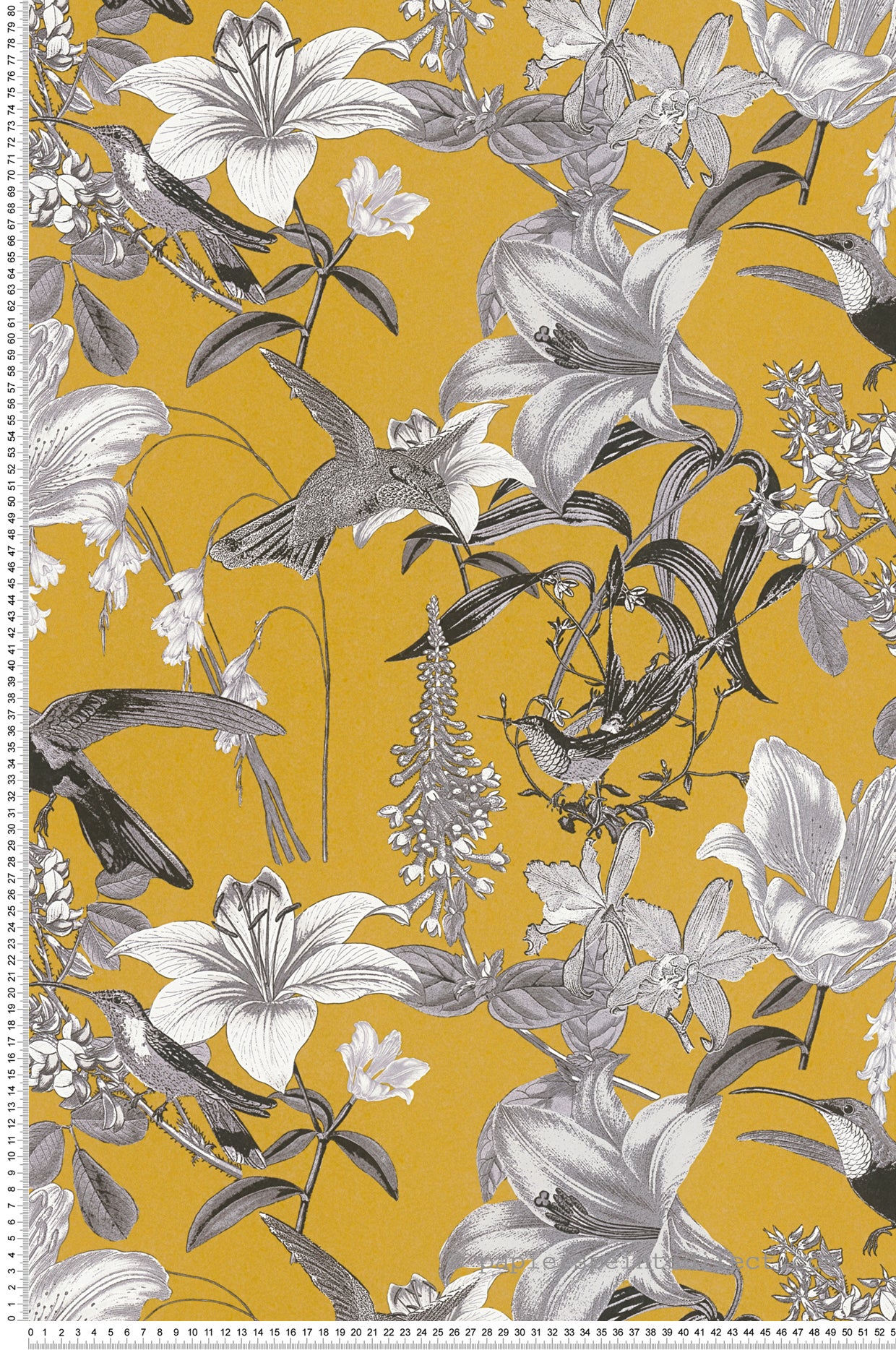 Papel pintado mostaza y gris papel pintado flores y pájaros para salón y dormitorio papel decorativo de pared tejido no tejido