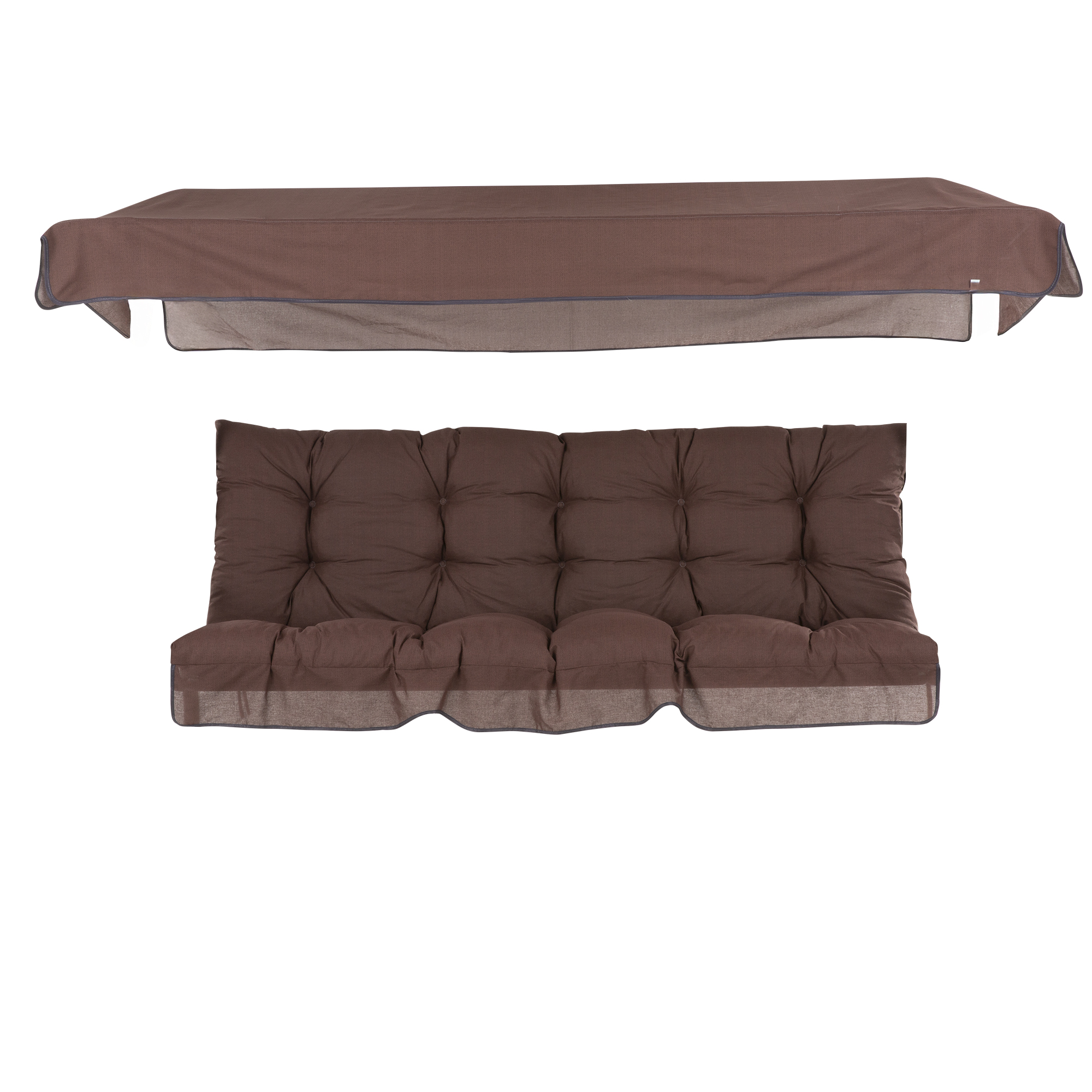 Poduszki na huśtawkę ogrodową 170 cm z daszkiem Parma/Milano brązowy Patio