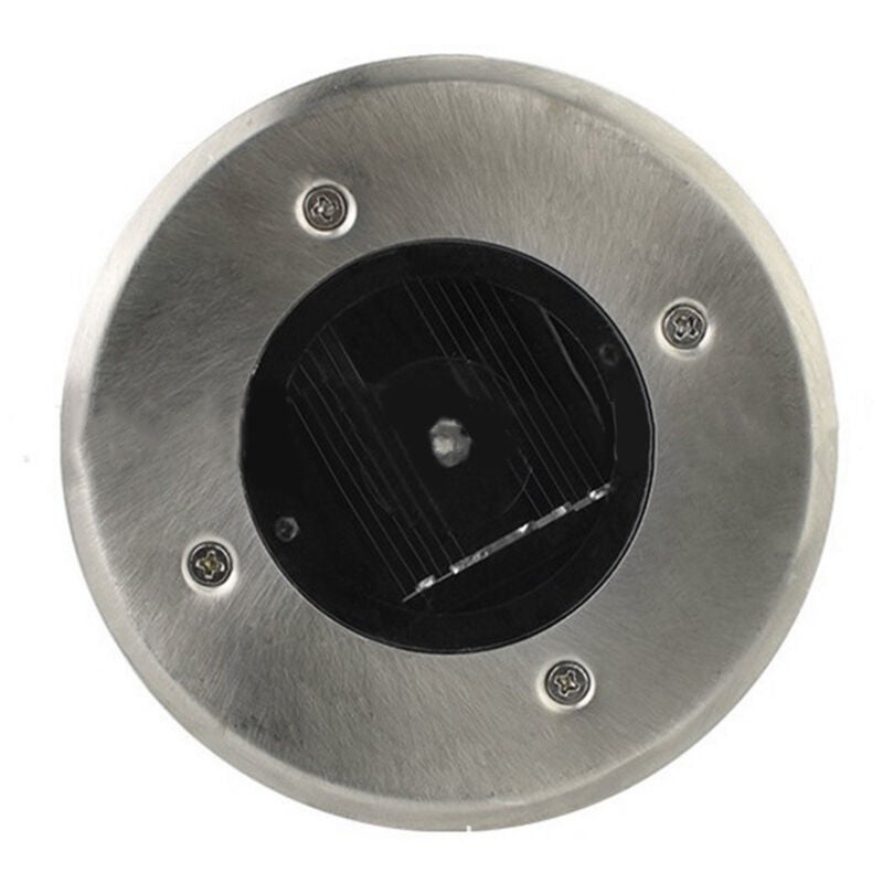 Lot de 6 spots solaires encastrables au sol --: 85 mm -résistant au piétement -en acier inoxydable -6 lampes solaires - - 5
