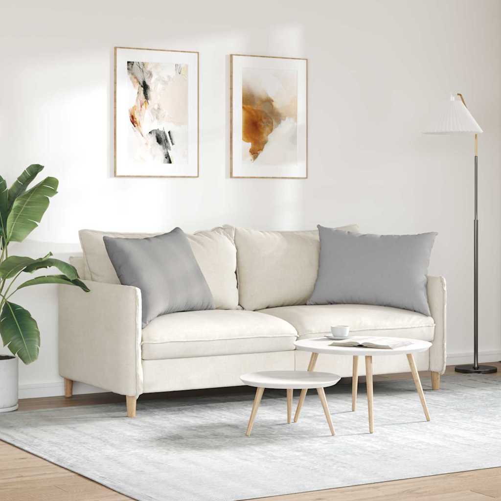 vidaXL Coussins de canapé 2 pc tissu Gris nuage 70 x 50 cm - 4