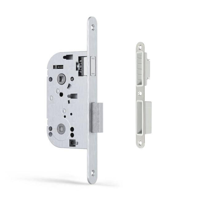 MOABI 26 Magnetique - Serrure à encastrer à bouton en Axe 50 Dernière génération Réversible Haute résistancecertifié NF niveau 3