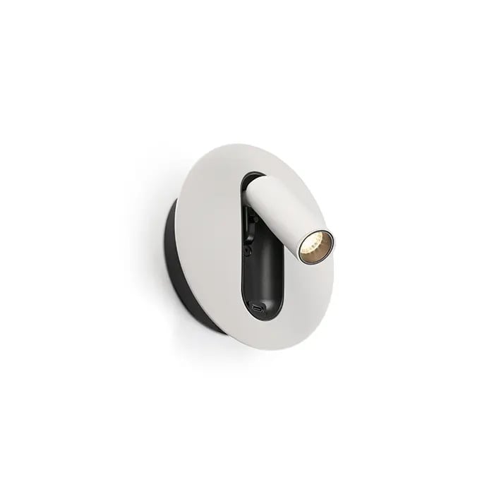 TIMIT lecteur mural USB orientable blanc avec interrupteur 62760 ...
