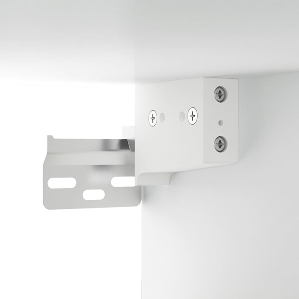Maison Exclusive - Armarios de pared 2 uds madera contrachapada blanco 102x30x20cm - 5
