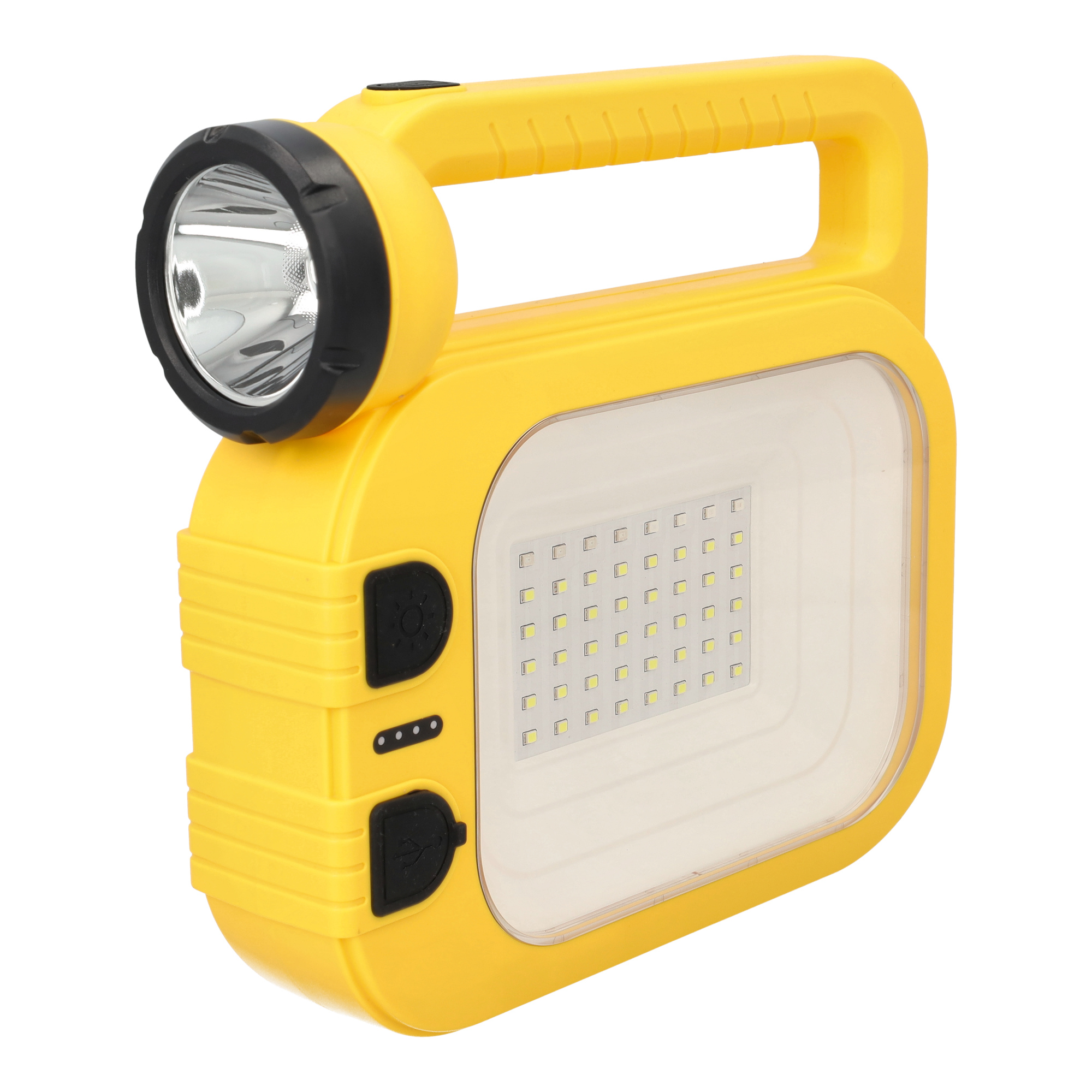 Latarka LED o pojemności 2400 mAh z wbudowanym panelem słonecznym, ładowaniem przez USB, przenośną i wytrzymałą konstrukcją