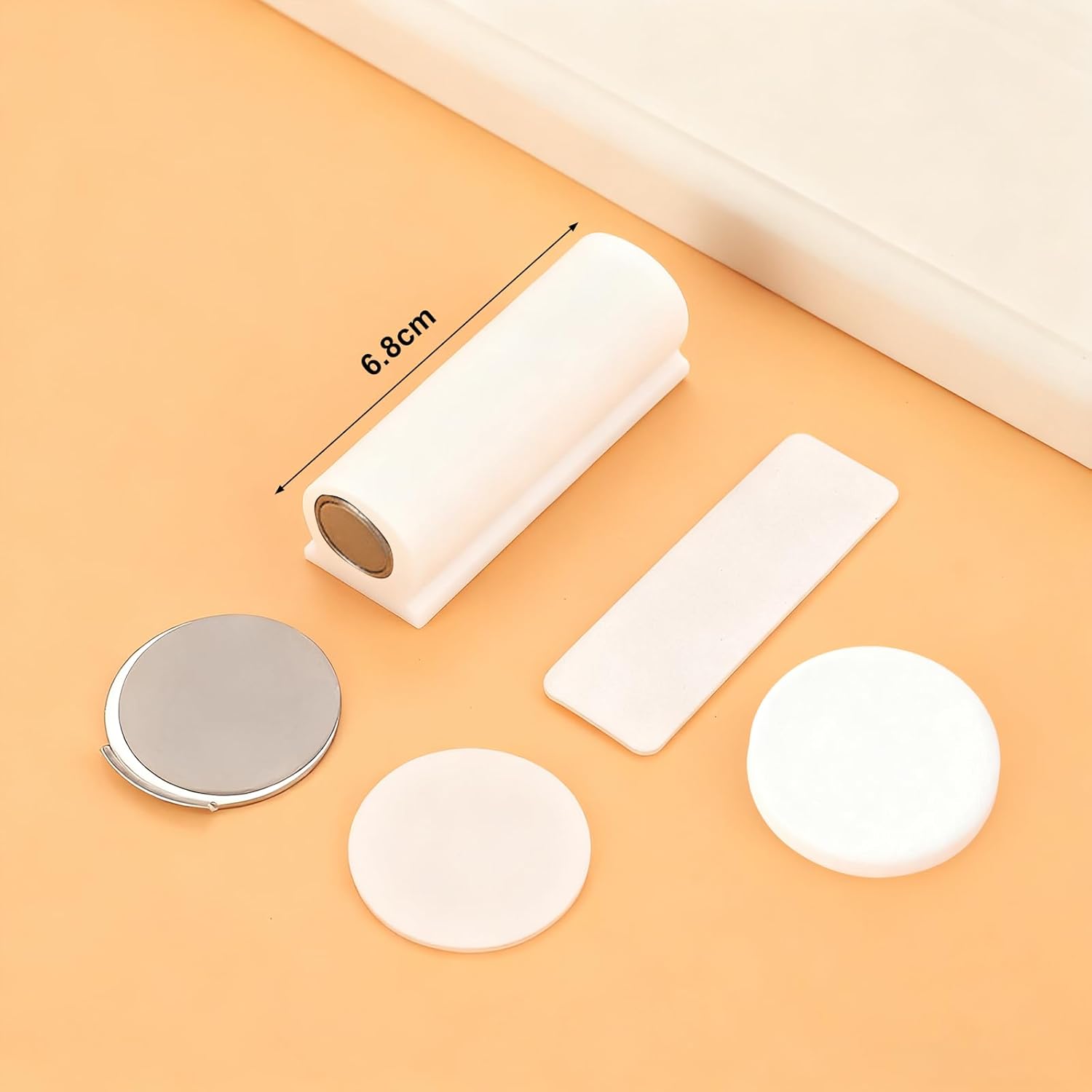 Bloc Porte Aimanté, Butée De Porte Magnétique, Bloc Porte Intérieur, Stop Porte, Sans Percage Acier Inoxydable Invisible, pour Portes Intérieures Mais - 2