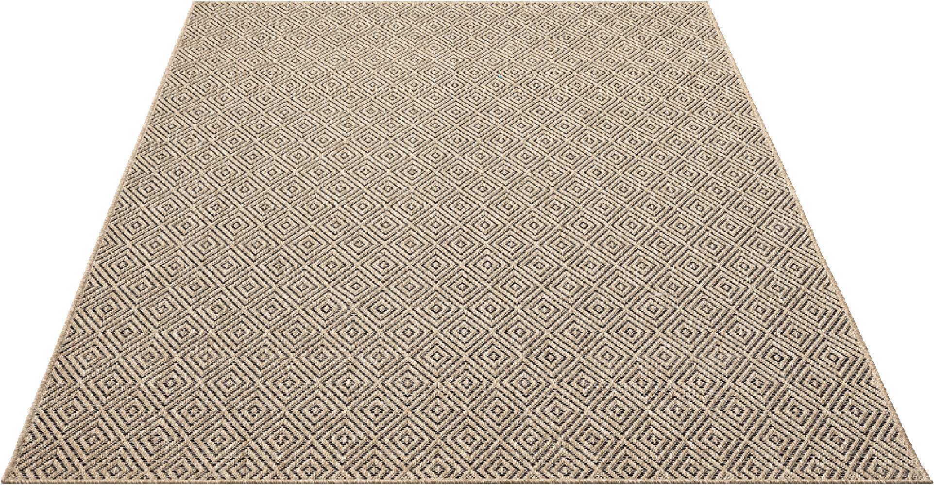 Tapis Kansas jute intérieur extérieur diamant terrasse, Nature, 120x170 cm - 2