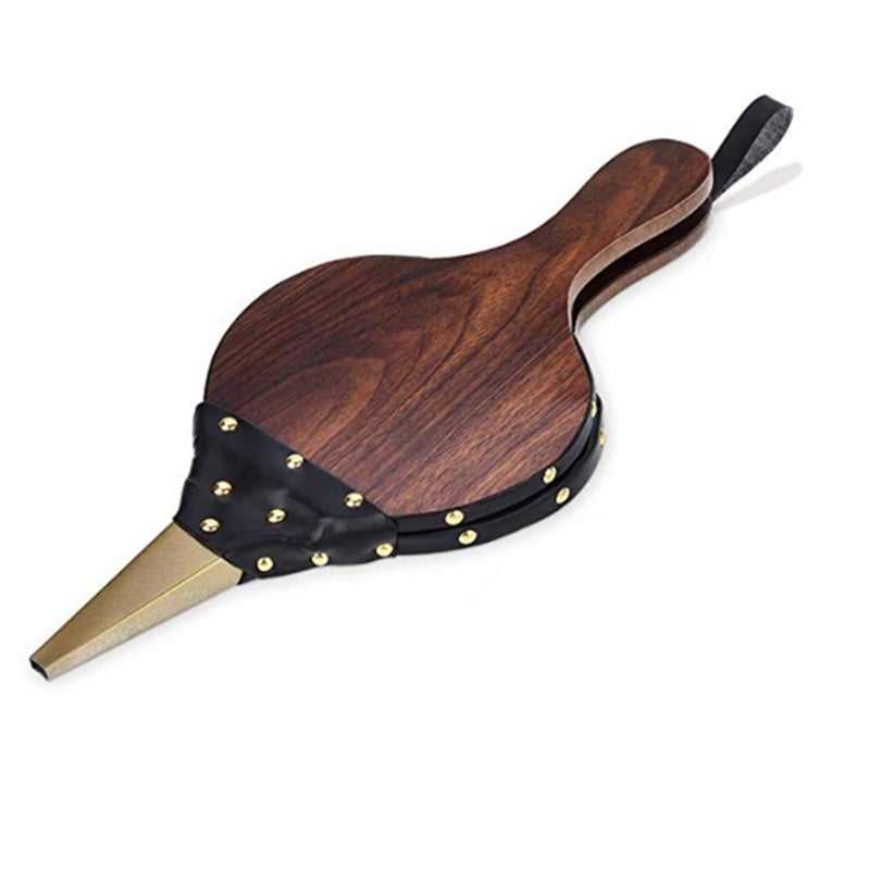 TJ.MOREE Soufflet de cheminée intérieur 48x20cm grand souffleur feu de bois avec sangle de