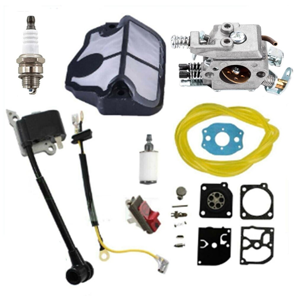 Zestaw gaźnika do pilarek łańcuchowych Husqvarna 36 41 136 137 137E 141 142 141LE 142E, zastępuje WT-834 WT-657 WT-285 WT-239 C1Q-W29E.