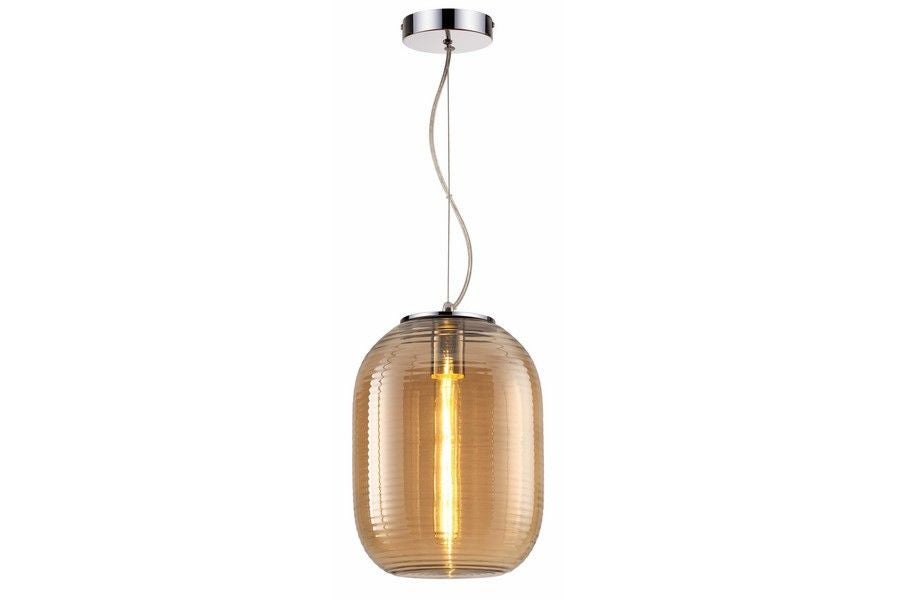 Lampa wisząca Emily amber 1xE27x40W dekoracyjna wym: 120 x 23 x 23 cm szkło Reality