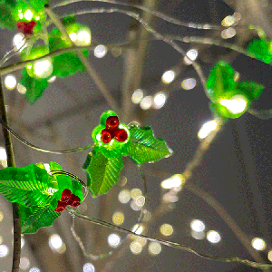 Guirlande Lumineuse Feuille D'érable Automne - 24 LED, 60 Cm, Minuterie, Alimentation USB Ou Piles