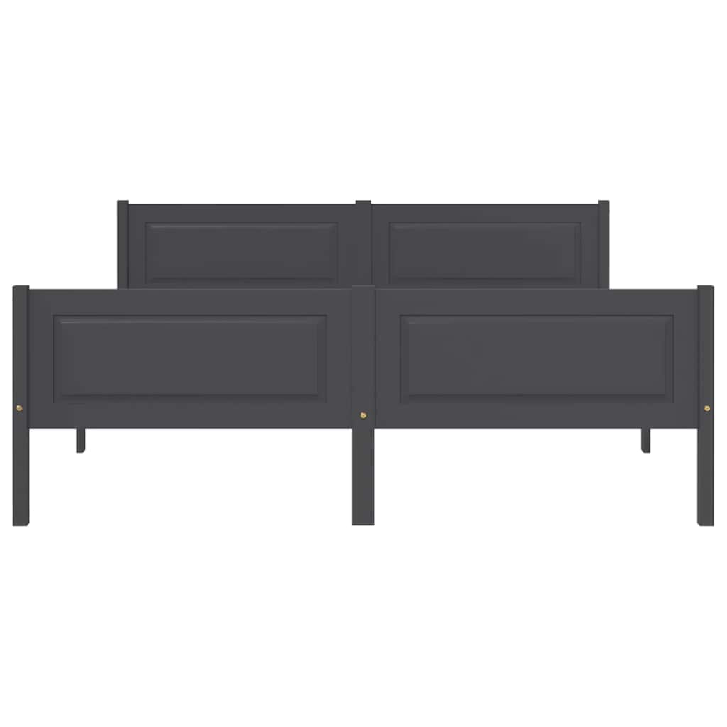 Cadre de lit sans matelas en bois massif de pin gris 160 x 200 cm - 3
