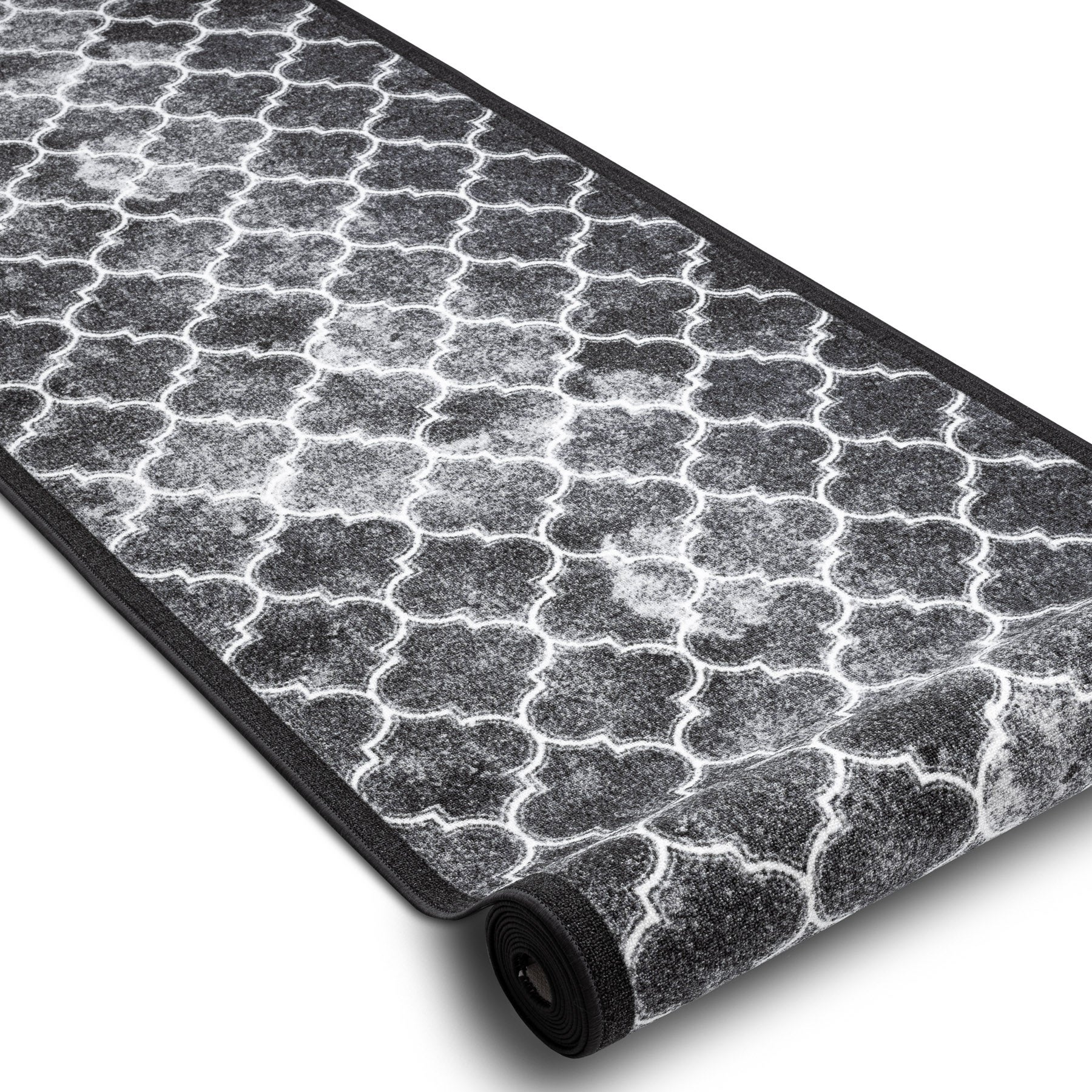 TAPIS DE COULOIR antidérapant CLOVER gris 80 cm 80x460 cm - 2