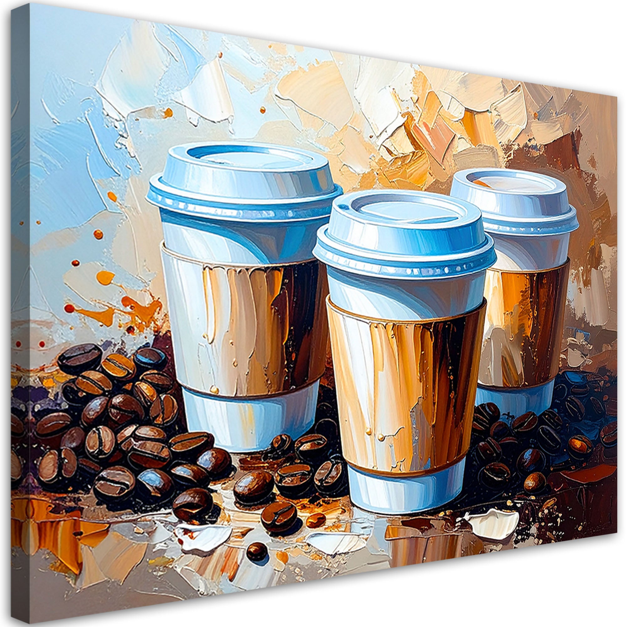 Obraz do kuchni baru restauracji kubki z kawą 60x40