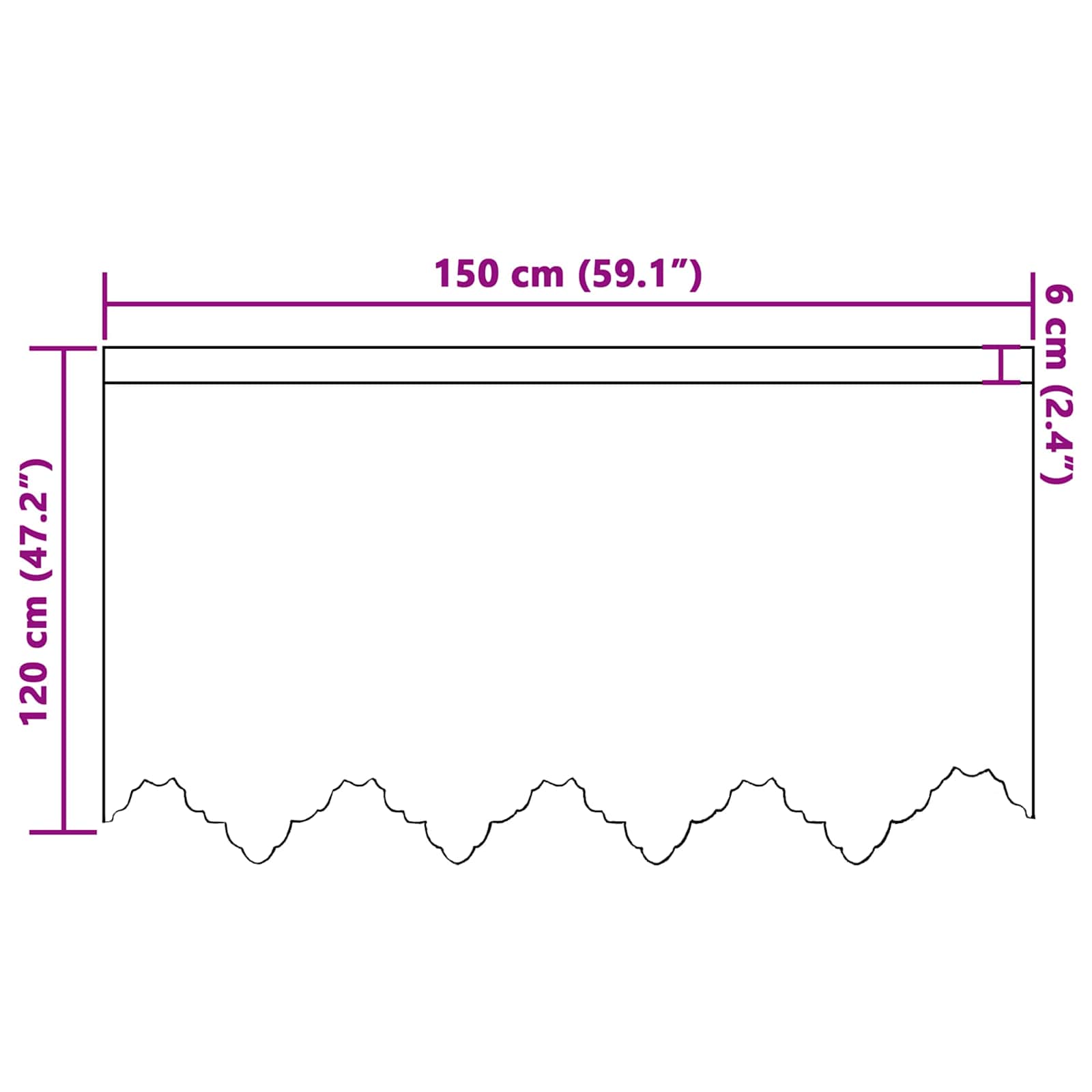 Firanka Koronkowa z zasłonami Biały 120 x 150 cm Poliester vidaXL - 8