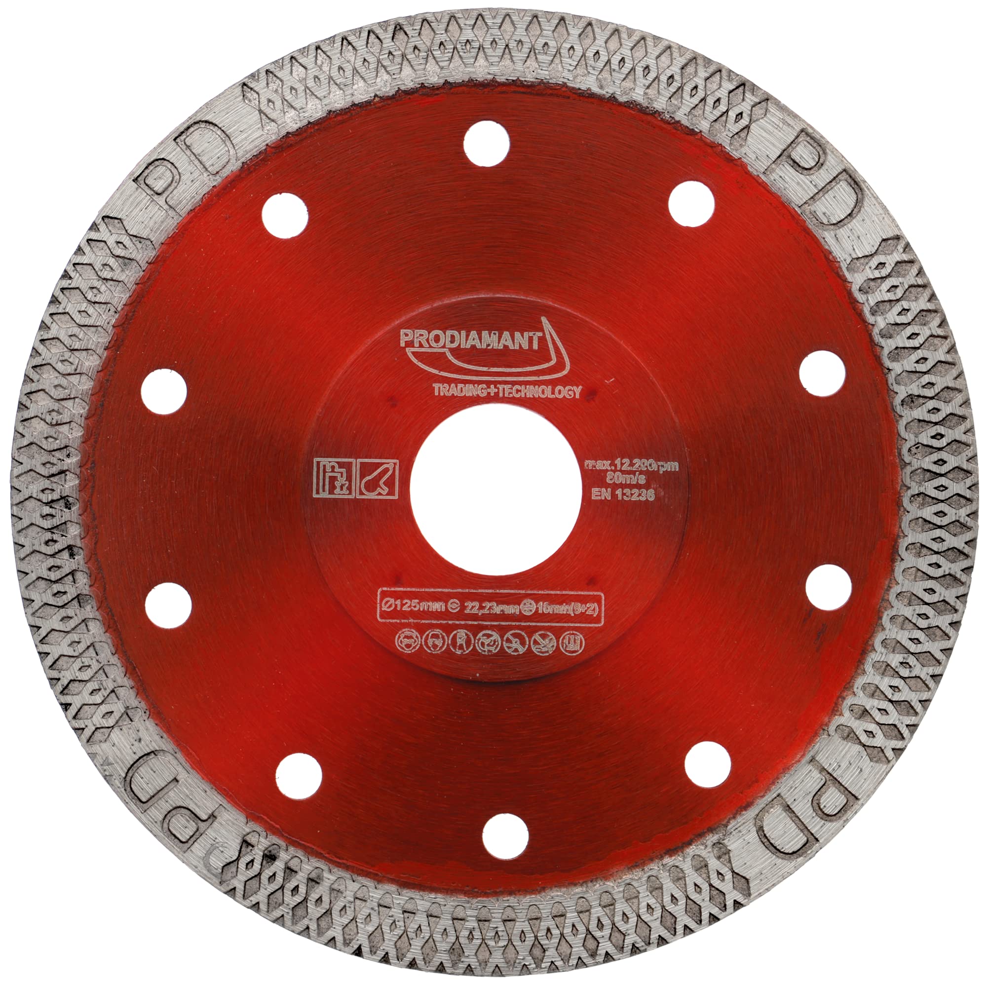 PRODIAMANT Disco Diamantato 350 X 25,4 Mm Per Cemento E Muratura – Turbo Laser, Taglio A Secco/Umido, EN13236