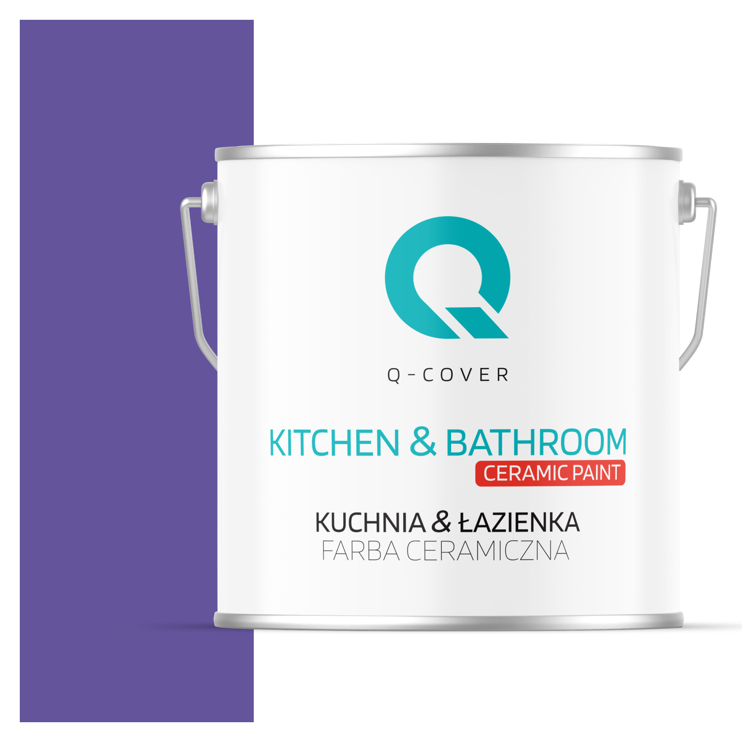 Farba Ceramiczna Kuchnia &amp; Łazienka Q-Cover Purpurowy H2711 Głęboki Mat 5L