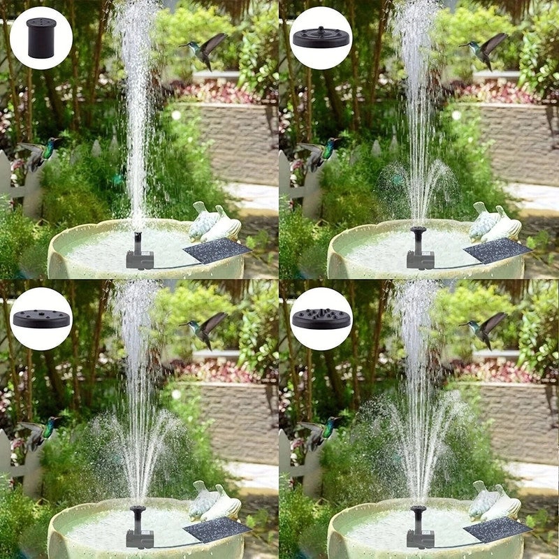 Fontaine solaire, pompe à eau flottante submersible, décoration de jardin pour bain d'oiseaux et étang, 11cm - 6