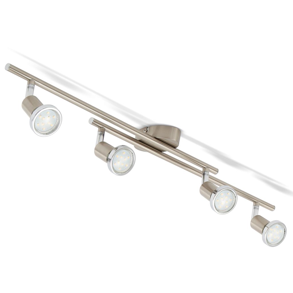 Plafonnier Industriel BOYIR Plafonnier LED 4 Spots, Rond Spots De Plafond Orientables, Plafonnier Spot GU10, Moderne Plafonnier Wc